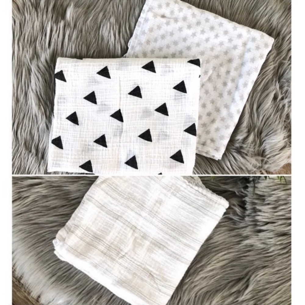 Cotton Muslin Swaddle Blanket Bundle Baby Swaddle